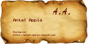 Antal Appia névjegykártya